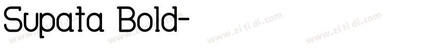 Supata Bold字体转换